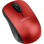 AmazonBasics – Kabellose Computer-Maus mit USB-Nano-Empfänger, Rot