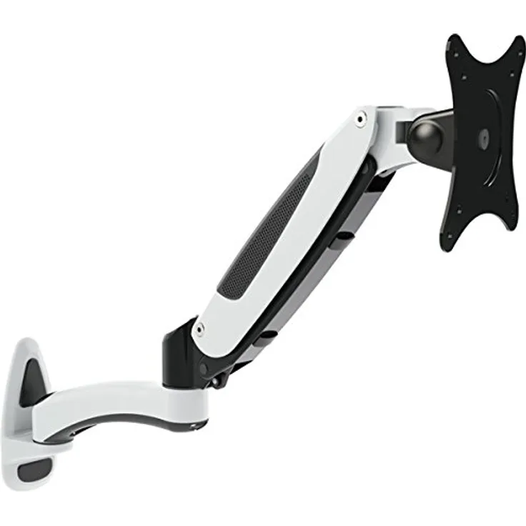 HFTEK Monitor TV Wand Halterung Halter Wall Mount mit Gasdruckfeder 0 - 8 kg Wandhalterung für Bildschirme von 15 bis 27 Zoll mit VESA 75/100 HF19DW