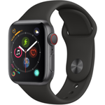 Apple Watch Series 4 GPS + Cellular Aluminium 40mm Sportarmband Space Grau/Schwarz Smartwatch