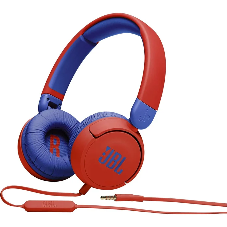 JBL JR 310 Kinder On-Ear-Kopfhörer kabelgebunden rot, blau – Bild 1