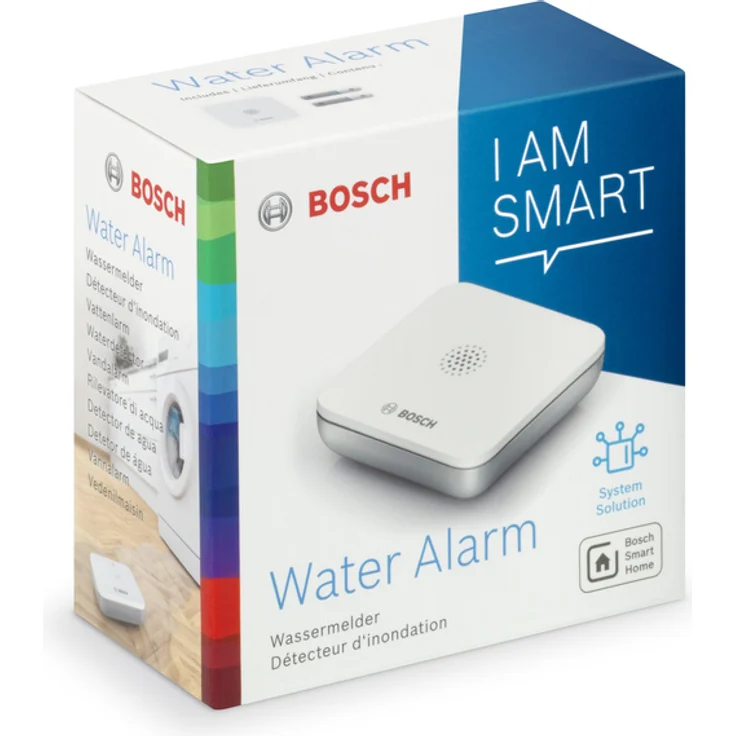 Bosch Smart Home Wassermelder, Notrufschnellwahl in der App, rutschfest, schmal und kompakt, weiß (8750001291) – Bild 15