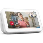 Amazon Echo Show 5 (2. Generation, 2021), Mehr als nur eine Uhr – Smart Display für den Nachttisch, mit Alexa und 2-MP-Kamera, Weiß