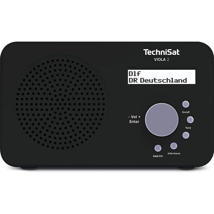 TechniSat VIOLA 2 (0002-3906) Mini Tragbares Radio, LCD-Display, schwarz – Bild 1