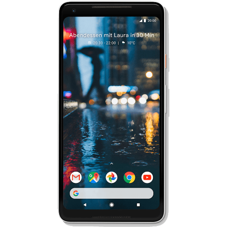 Google Pixel 2 XL Smartphone 15,2cm Pixel (6 Zoll) P-OLED-Display, 64GB interner Speicher, 4GB RAM, Android, Schwarz/Weiß