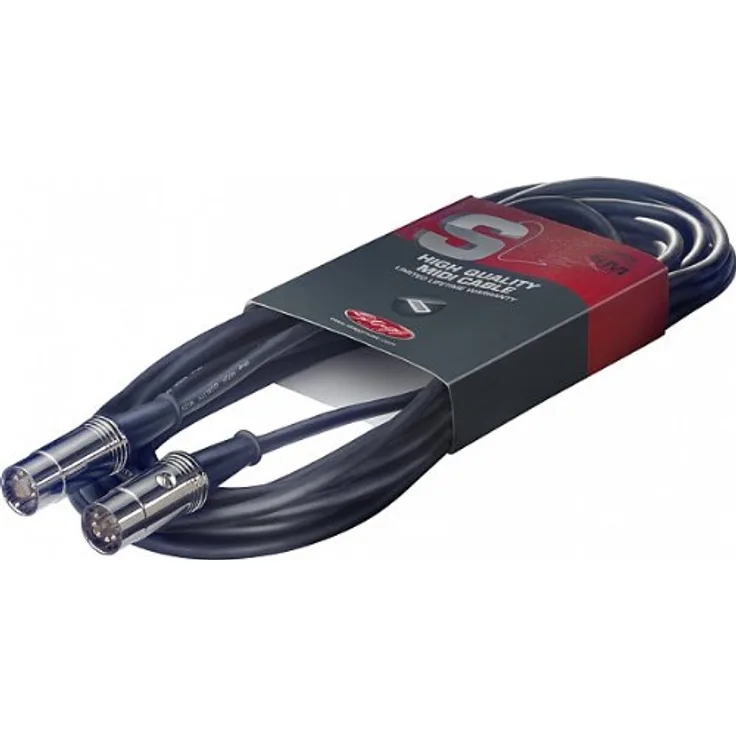 Stagg SMD1 Metal MIDI-Kabel (1m, DIN-Stecker-auf-DIN-Stecker)