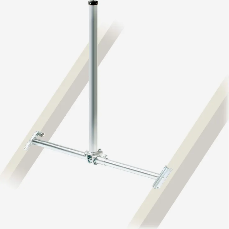 Fuba DSP 095 Dachsparrenhalter - -geprüft für Sat Schüsseln bis 1,0m Durchmesser, Sparrenabstand 87 bis 110 cm, Masthöhe 90 cm, 48 mm, feuerverzinkt