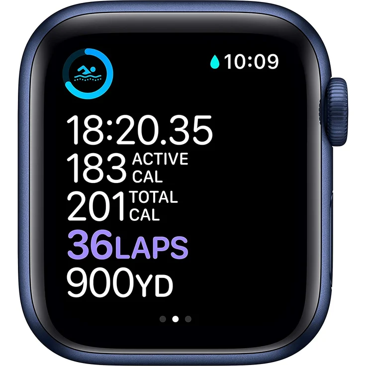 Apple Watch Series 6 Smartwatch GPS + Cellular, 40mm, Aluminiumgehäuse Blau, Sportarmband Dunkelmarine – Bild 4