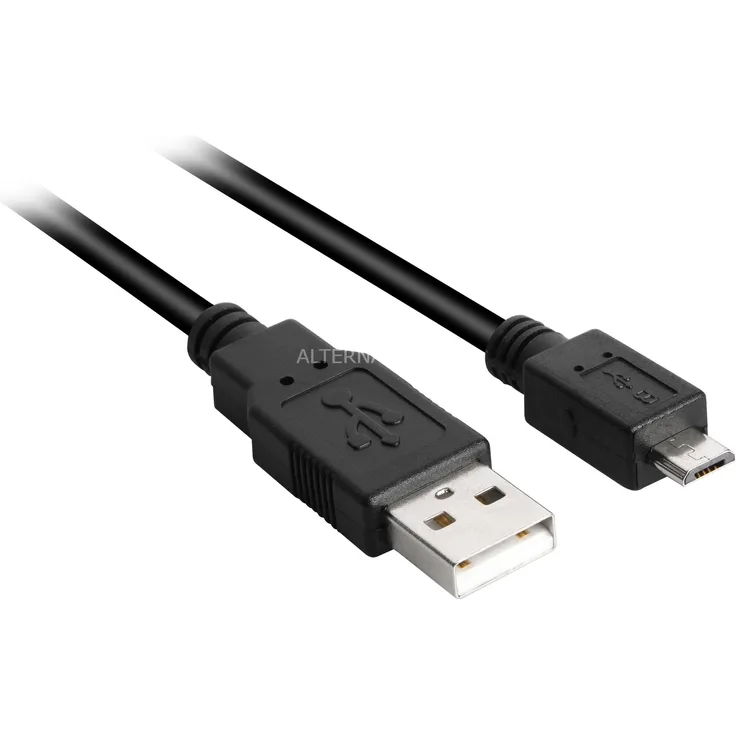 Sharkoon Kabel USB 2.0 Stecker A > Stecker B Micro, schwarz