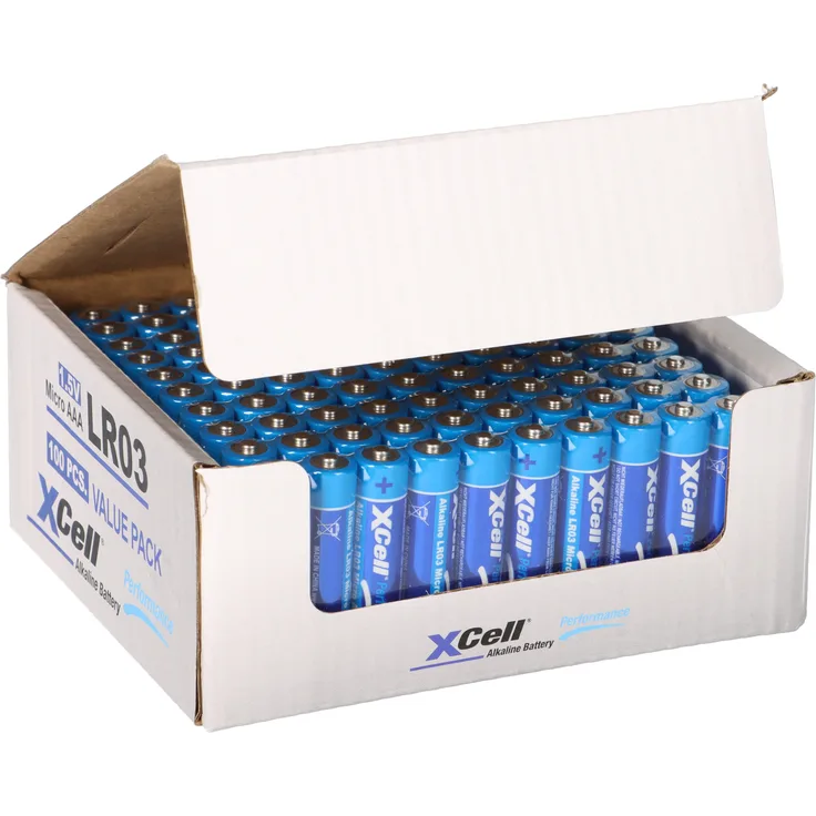 100er Box XCell AAA Micro Super Alkaline 1,5V Batterie