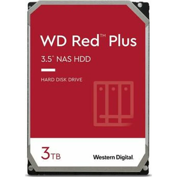 WD Red Plus NAS Hard Drive WD30EFZX - Festplatte - 3 TB - intern - 3.5 Zoll (8.9 cm) - SATA 6Gb/s - 5400 rpm - Puffer: 128 MB (WD30EFZX) – Bild 1