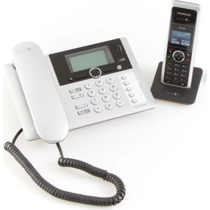 T-Home Sinus PA 301i Plus 1, ISDN-Tischtelefon mit Anrufbeantworter und zusätzlichem Mobilteil inkl. Ladeschale