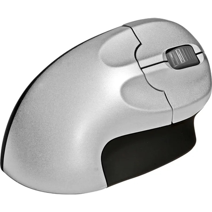 Bakker BNEGMW Grip Wireless Vertikale Maus Silber-schwarz