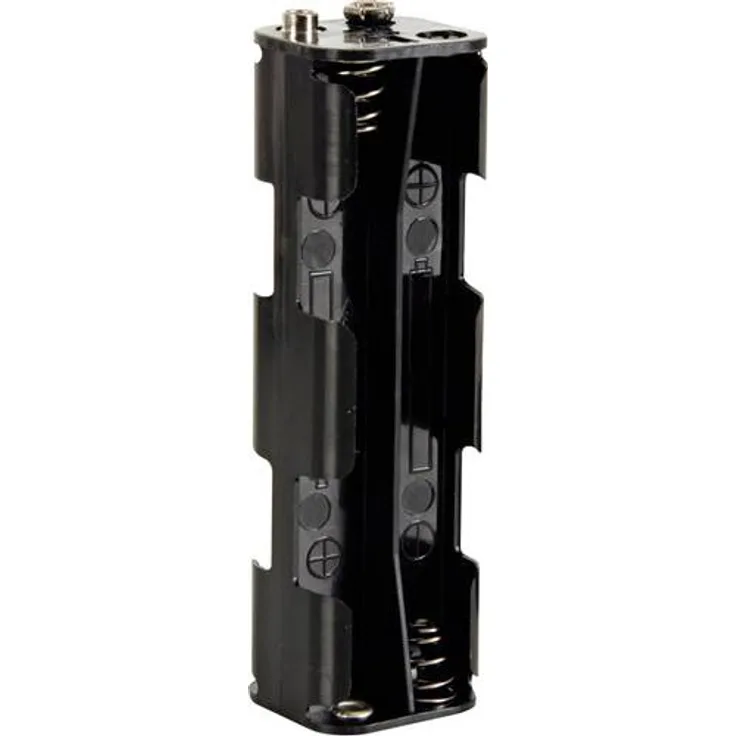 Velleman BH382B Batteriehalter 8x Mignon (AA) Druckknopfanschluss (L x B x H) 108.5 x 31.5 x 29.5mm