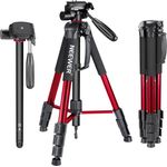 Neewer Tragbarer 177 Zentimeter Aluminium Legierung Kamera Stativ Einbeinstativ mit 3-Wege-Drehgelenk Pan Head, Tasche für DSLR-Kamera, DV Video Camcorder, belastbar bis 4 Kilogramm rot (sab264)