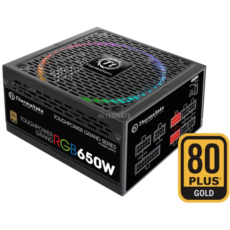 Thermaltake Toughpower Grand RGB 650W Gold PC-Netzteil, schwarz