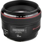 Canon Objektiv EF 50mm F1.2L USM für EOS (Festbrennweite, 72mm Filtergewinde, Autofokus) schwarz