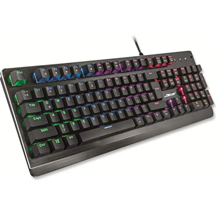 Inter-Tech Nitrox NK-2000ME - Tastatur - backlit - USB - QWERTY - Polished Aluminum - retail (88884100)