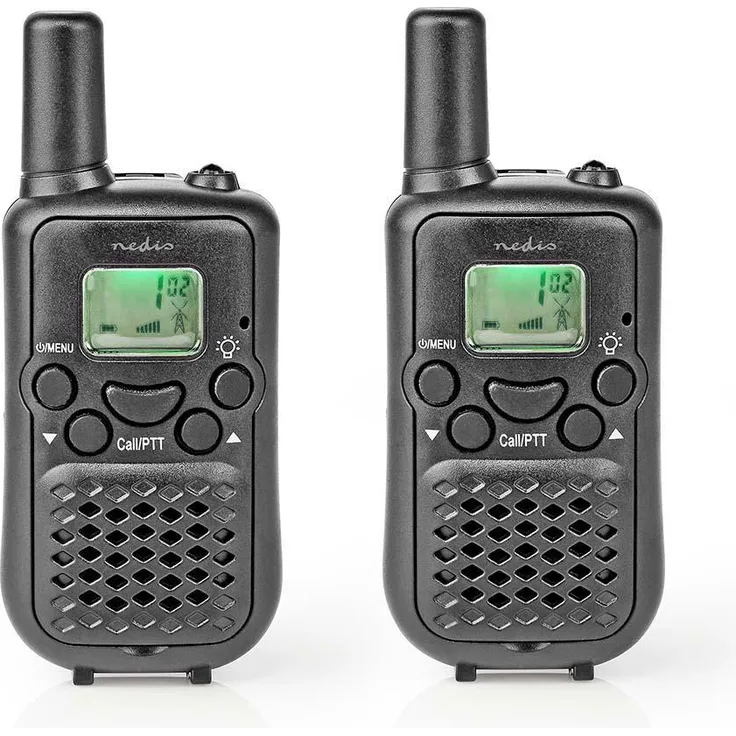 Nedis Walkie-Talkie Reichweite 5 km 8 Kanäle VOX 2 Stück Schwarz