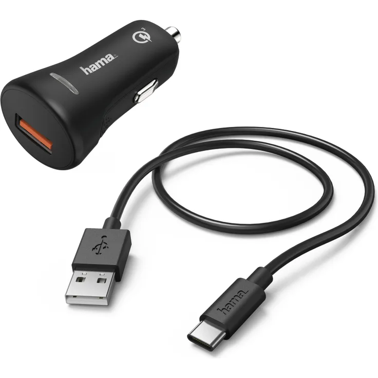 00183231 Kfz-Ladeset USB Type-C QC 3.0 3A (Schwarz)
