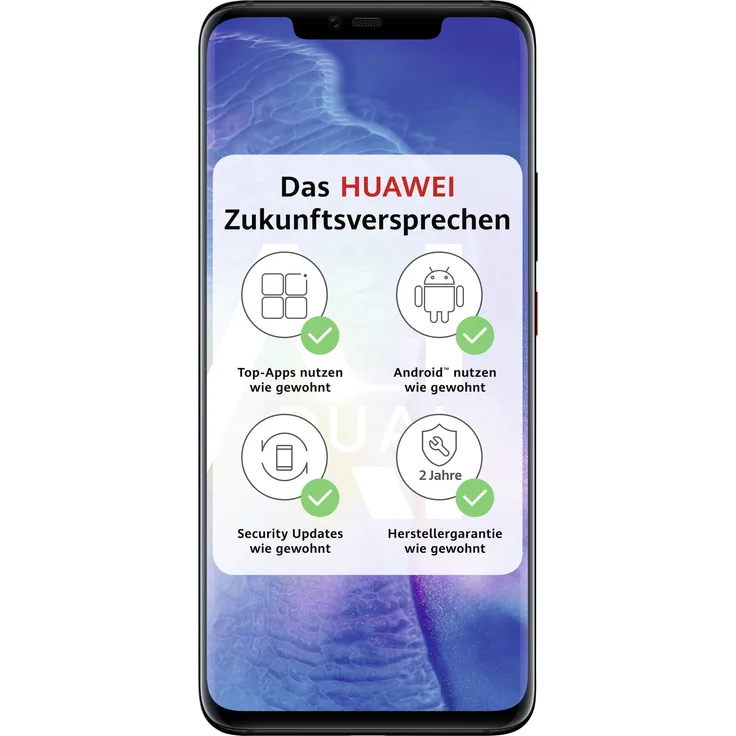 Huawei Mate 20 Pro Smartphone 16,2cm (6,4 Zoll) OLED-Display, 128GB interner Speicher, 6GB RAM, Dual-SIM, Android 9.0, Schwarz