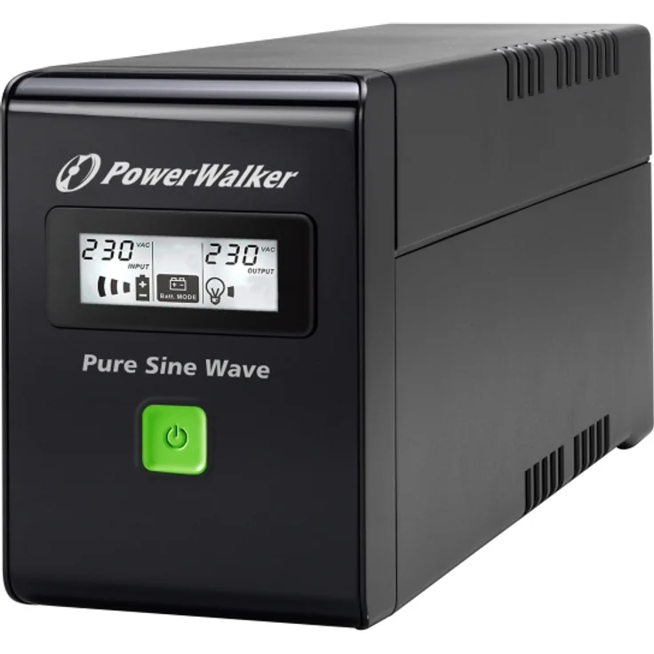 POWERWALKER VI 800 SW Schuko 800VA - 480W Line-Interactive USV Tower AVR Reine Sinuswelle LCD – Bild 1