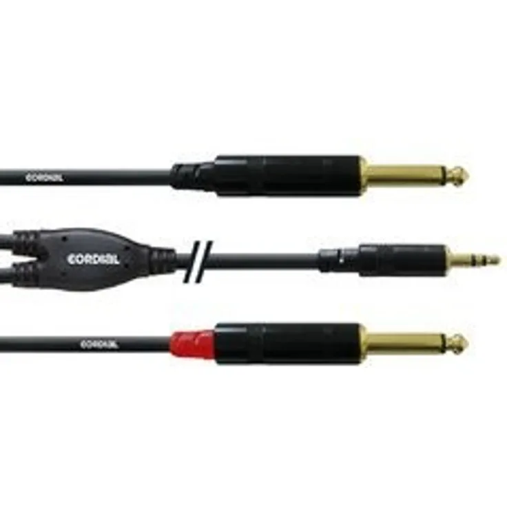 CORDIAL Stereo-Minibuchsen-Audiokabel - 2 x 90 cm Monobuchse