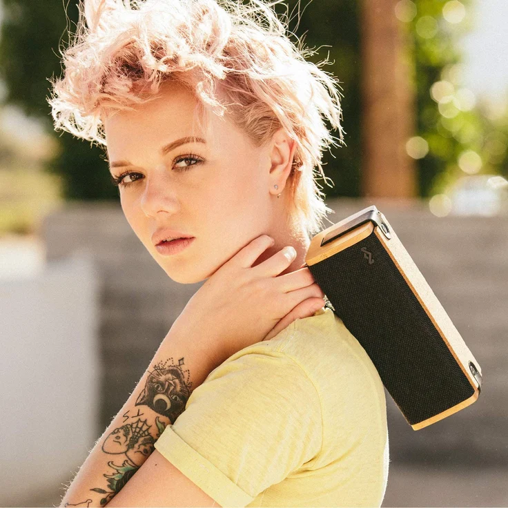 The House Of Marley Riddim Bluetooth-Lautsprecher mit Mikrofon, schwarz – Bild 6