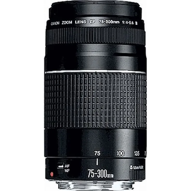 Canon Teleobjektiv EF 75-300mm F4.0-5.6 III für EOS (58mm Filtergewinde, Autofokus) schwarz
