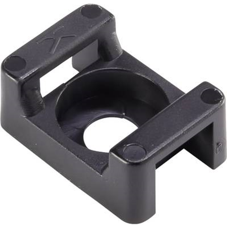 TRU COMPONENTS TC-6645716 Befestigungssockel schraubbar Schwarz 100 St. (TC-6645716)