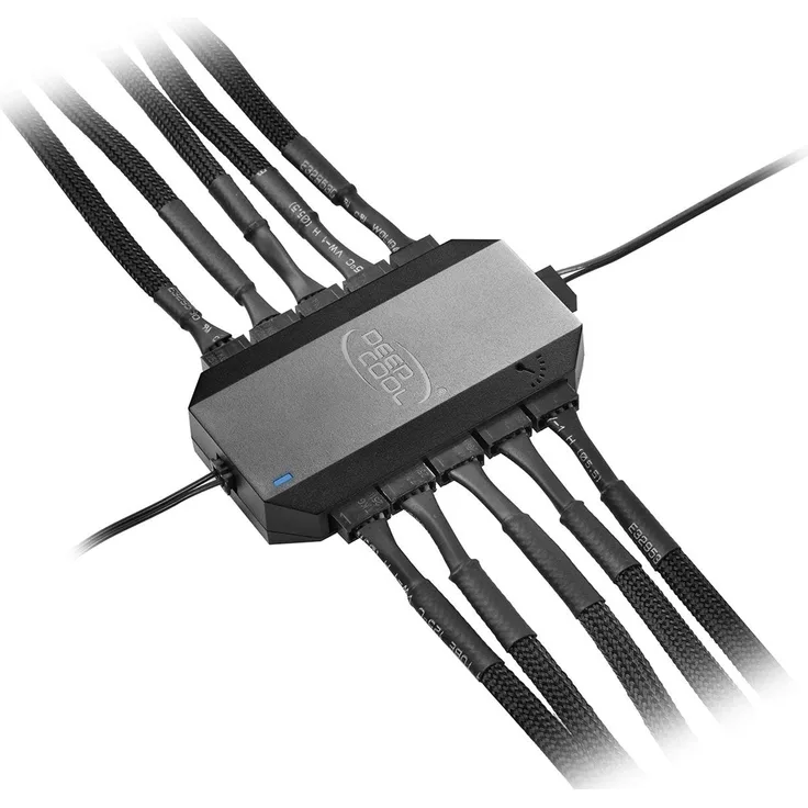 Deepcool FH-10 Schwarz Hub für bis zu 10 Lüfter (3 Pins oder 4 Pin) mit PWM-Funktion für einen einzigen Port - Preisvergleich