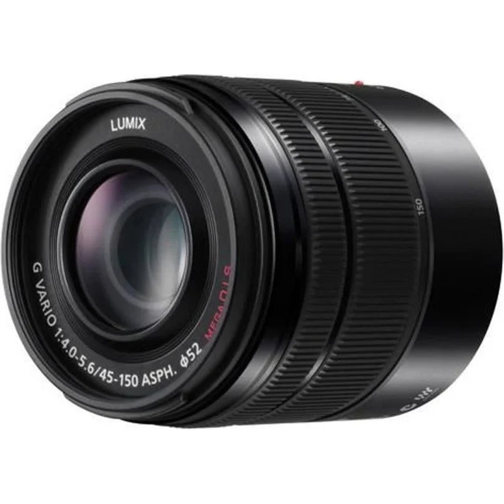 Panasonic H-FS45150EKA LUMIX G Vario Telezoom 45-150 mm F4.0-5.6 ASPH. Objektiv (90-300 mm KB, O.I.S. Bildstabiliator) schwarz – Bild 1