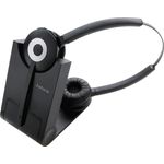Jabra Pro 920 Duo nutzerfreundliches DECT-Office-Headset für Festnetztelefone, hohe Reichweite, Geräuschunterdrückung, VoIP-Headset, schwarz