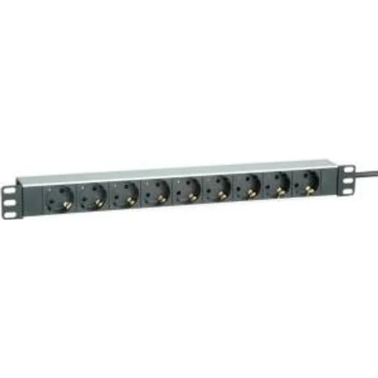 ROLINE 19071620 48,26 cm (19 Zoll) Steckdosenleiste 9-Fach, 2m Aluminium