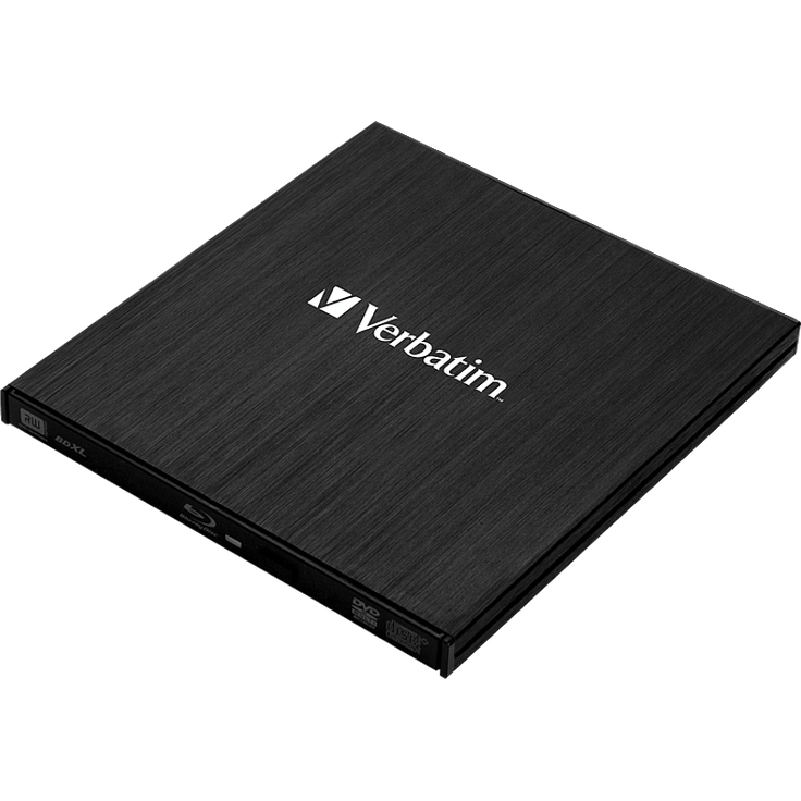 Verbatim External Slimline USB 3.0 Blu-ray und MDisc Brenner, externes Laufwerk, schnelle Datensicherung, mit Nero Burn & Archive