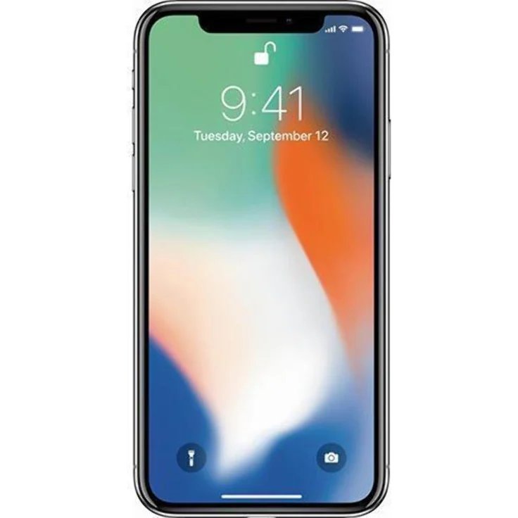 Apple iPhone X Smartphone 14,73cm (5,8 Zoll) Super Retina-Display, 256GB interner Speicher, 3GB RAM, iOS, Silber – Bild 1