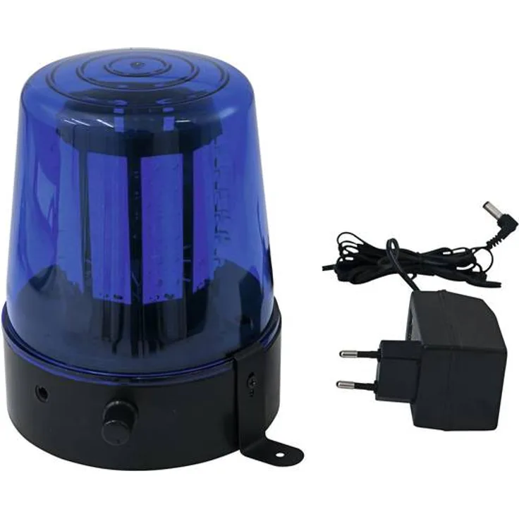 Eurolite LED Polizeilicht Blau | 108 LEDs | Dreheffekt durch Steuerung der LEDs | Polizeileuchte als Lichteffekt | Partyraum, Club, Bar, Disco | Effektlicht als Partydeko | Geschwindigkeit einstellbar