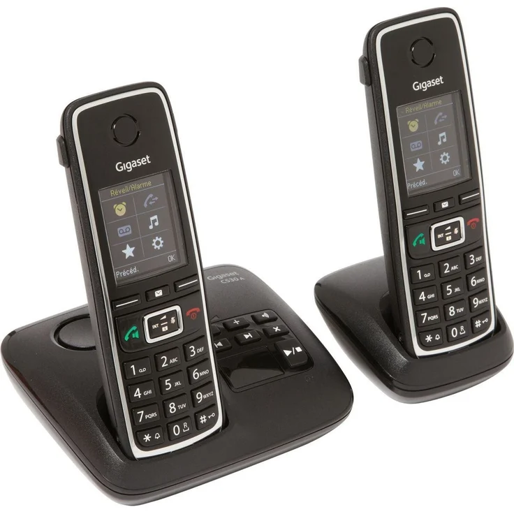 Gigaset C530A Duo Candy-Bar, strahlungsarmes Schnurlostelefon mit Anrufbeantworter, Farbdisplay und Rufnummernanzeige, Analog-Telefon, schwarz – Bild 3