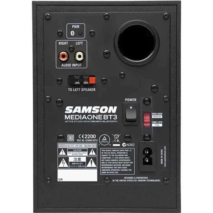 Samson MediaOne BT3 schwarz Kompakt-Lautsprecher - 15 Watt - schwarz