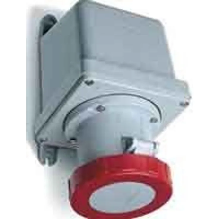 ABB 4125RS6W Aufputz-Steckdose, IP67, wasserdicht, 3P+N+Erde, Rot, 125 Amp (ABB2CMA167264R1000)