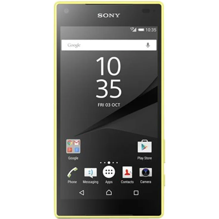 Sony Xperia Z5 Compact Smartphone 11,68cm (4,6 Zoll) IPS-Display, 32GB interner Speicher, 2GB RAM, Android, Gelb – Bild 1