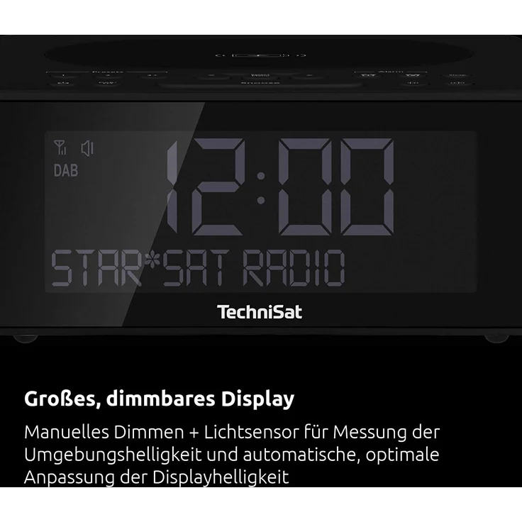 TechniSat DIGITRADIO 52 Radiowecker mit Wecker, LCD-Display, anthrazit – Bild 7