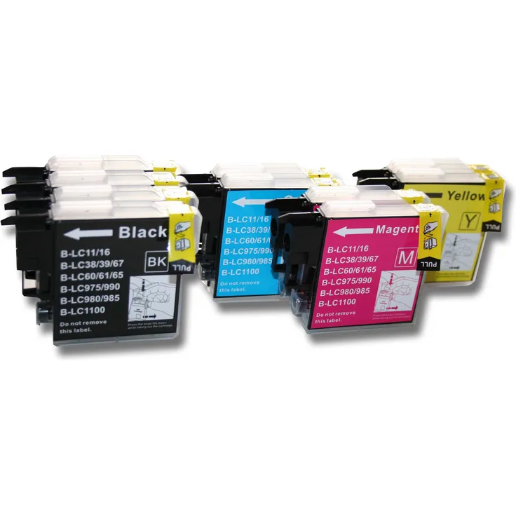 vhbw Druckerpatronen Tintenpatronen Set für Drucker Brother DCP-385C, DCP-387C, DCP-395CN, DCP-535CN, DCP-585CW, DCP-6690CW, DCP-J125, DCP-J140W