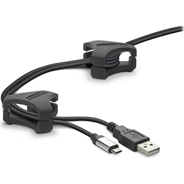 Speedlink Kabelhalterungen - MODO Adhesive Cable Organizer Size L - 3 Kabel-Halterungen - schwarz