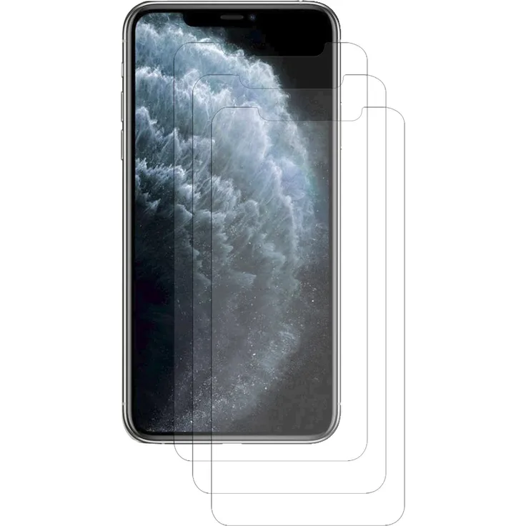 cofi1453 Handyhülle 3x Matt Schutzfolie, geeignet für Apple iPhone 11 Pro, Displayschutzfolie Displayfolie