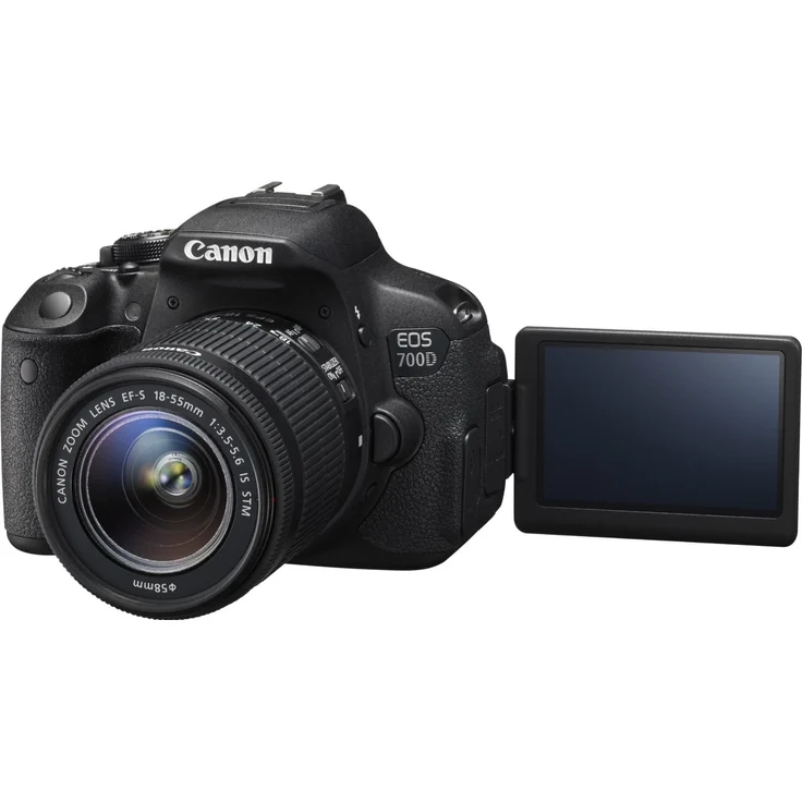 Canon EOS 700D SLR-Digitalkamera (18 Megapixel, 7,6 cm (3 Zoll) Touchscreen, Full HD, Live-View) Kit inkl. EF-S 18-55mm 1:3,5-5,6 IS STM – Bild 2