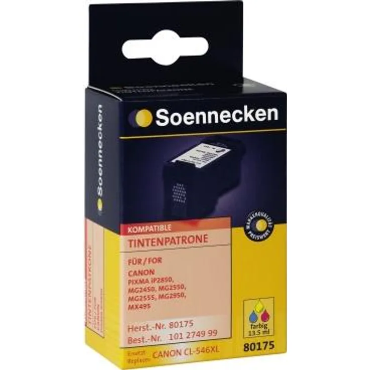 Soennecken Tintenpatrone 80175 wie Canon CL546XL c/m/y (80175)