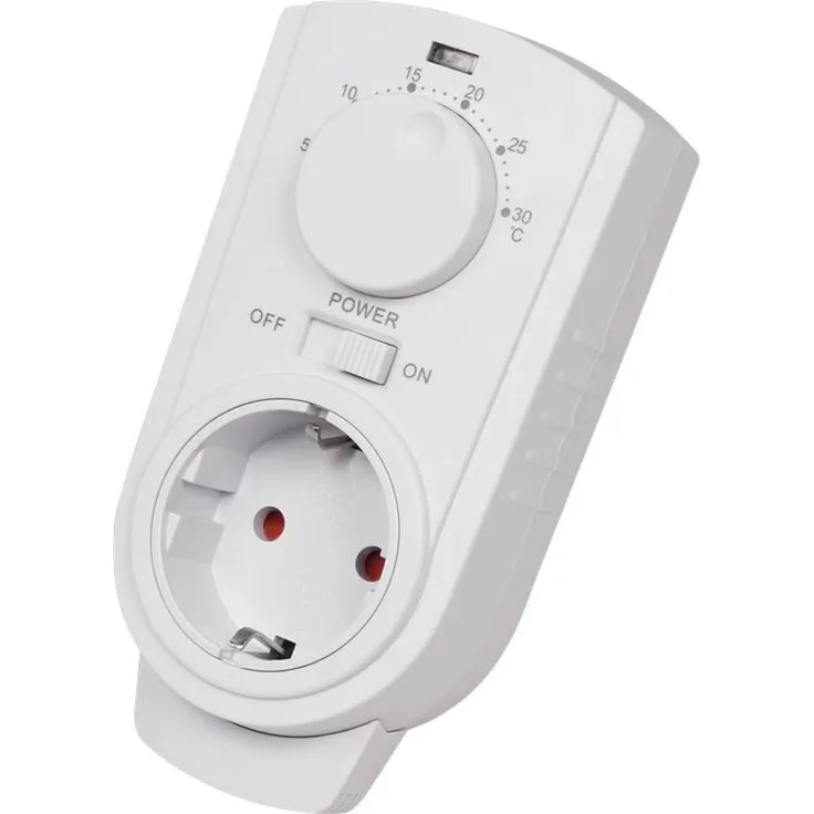 Steckdosen-Thermostat McPower TCU-330 5-30°C max. 3500W 230V