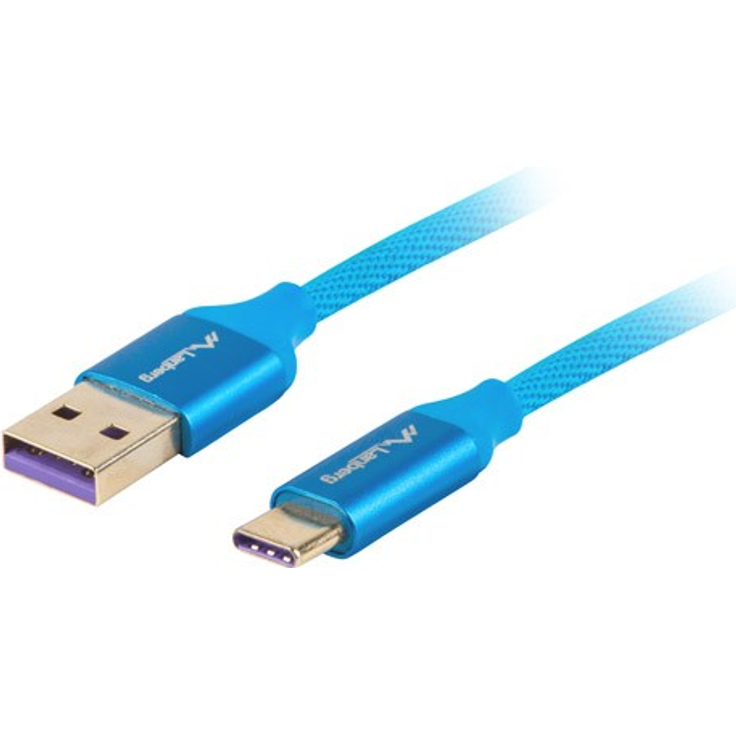 Kabel Lanberg CA-USBO-21CU-0010-BL (USB 2.0 Typ A - USB 2.0 Typ C, 1m, Farbe blau) (CA-USBO-21CU-0010-BL)
