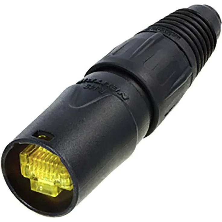 Stecker RJ45 Male Silber/Schwarz