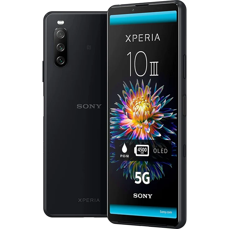 Sony Xperia 10 III 5G Smartphone 15,24cm (5,98 Zoll) OLED-Display, 128GB interner Speicher, 6GB RAM, Dual-SIM, Android 11, Schwarz – Bild 1